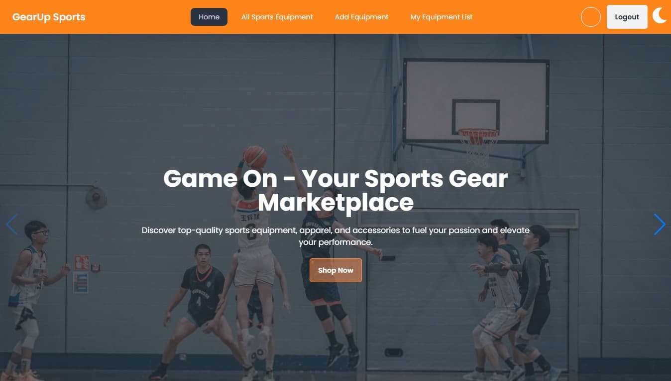 GearUp Sports - Sports Equipment Store screenshot 1