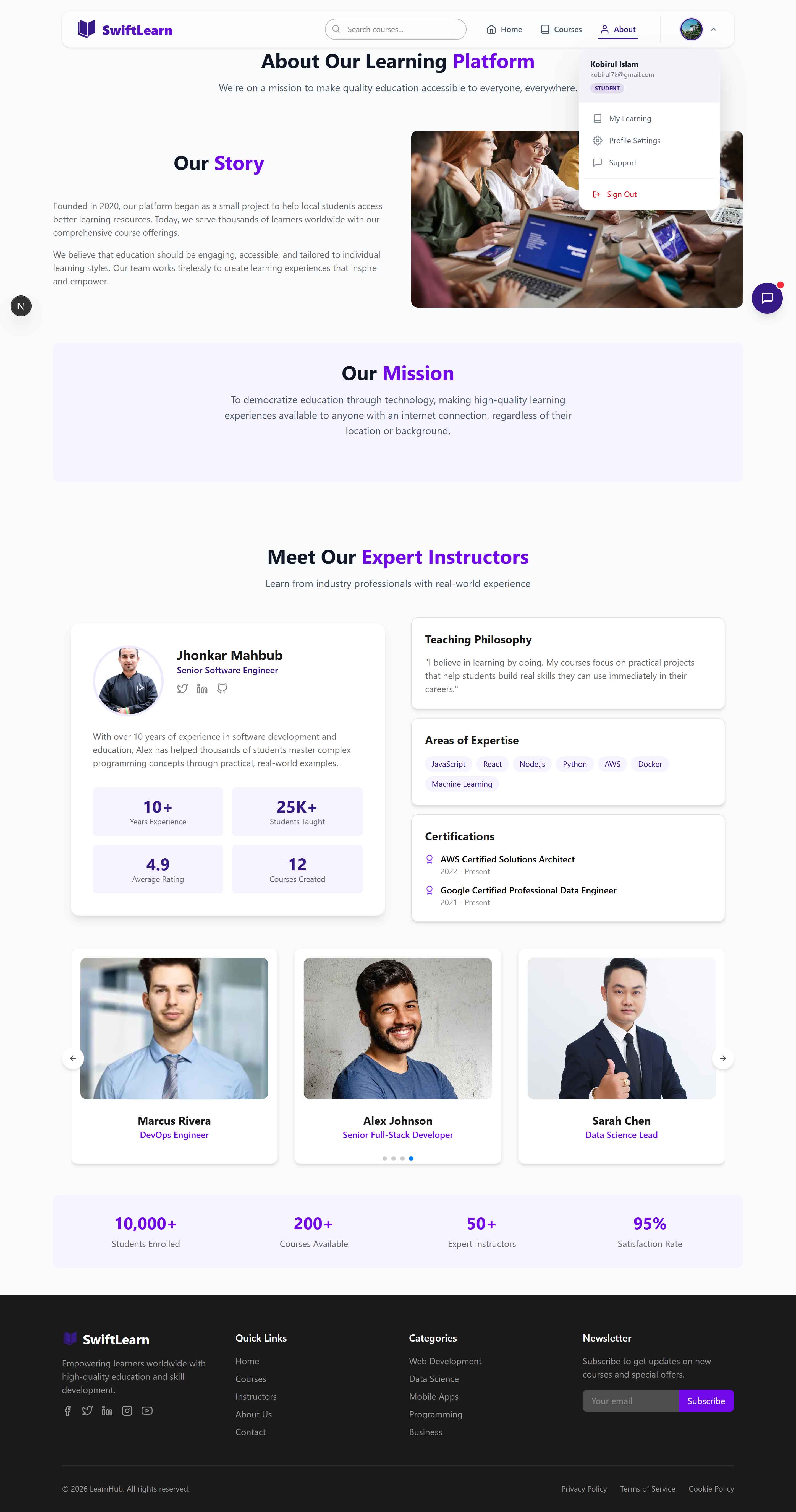 SwiftLearn - Minimal LMS System screenshot 3